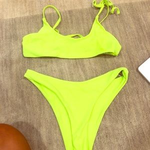 Neon Green Shein Bathing Suit (NEVER WORN!)